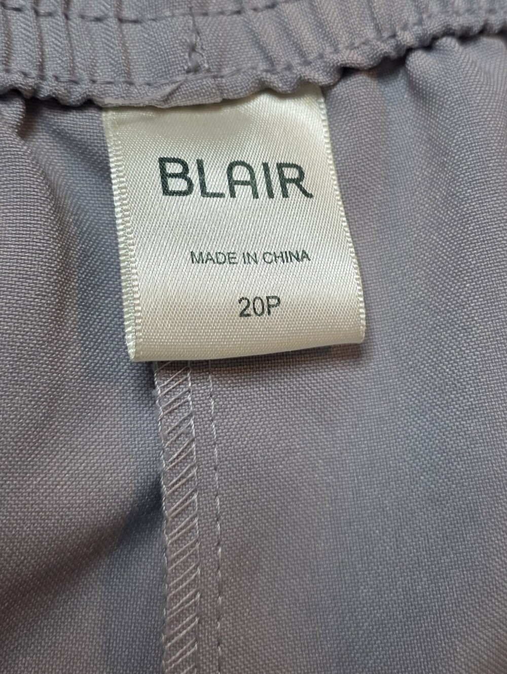 Blair Pull On Pants Gray Petite 20P Elastic Waist Straight Leg - Picture 3 of 6